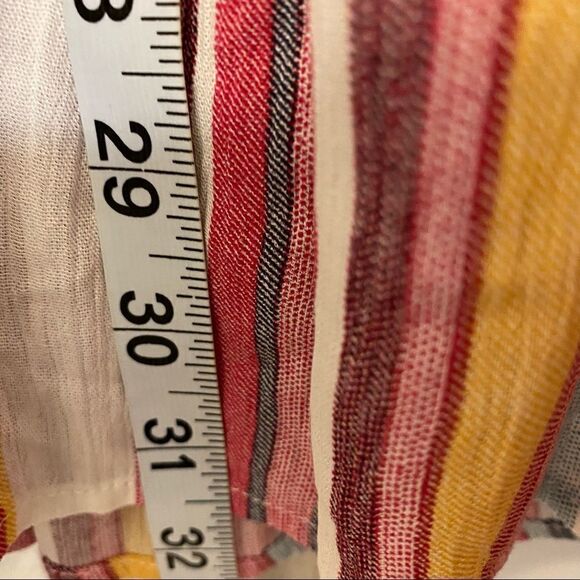 Forever 21 short sleeve ruffle Striped Flounce-Hem Mini Boho romantic Dress-S - Picture 5 of 11